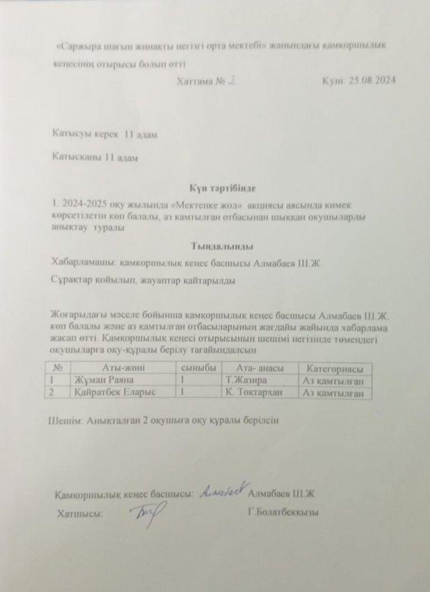 Қ.К хаттама №2 2024-2025 о.ж